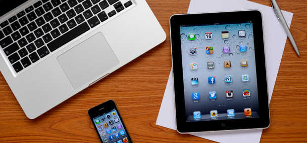 iPad, iPhone and Laptop